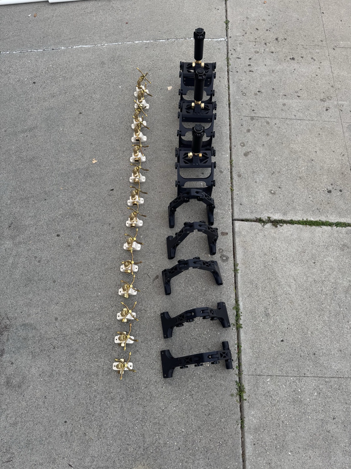 Wildfire defense system components laid out for documentation and planning