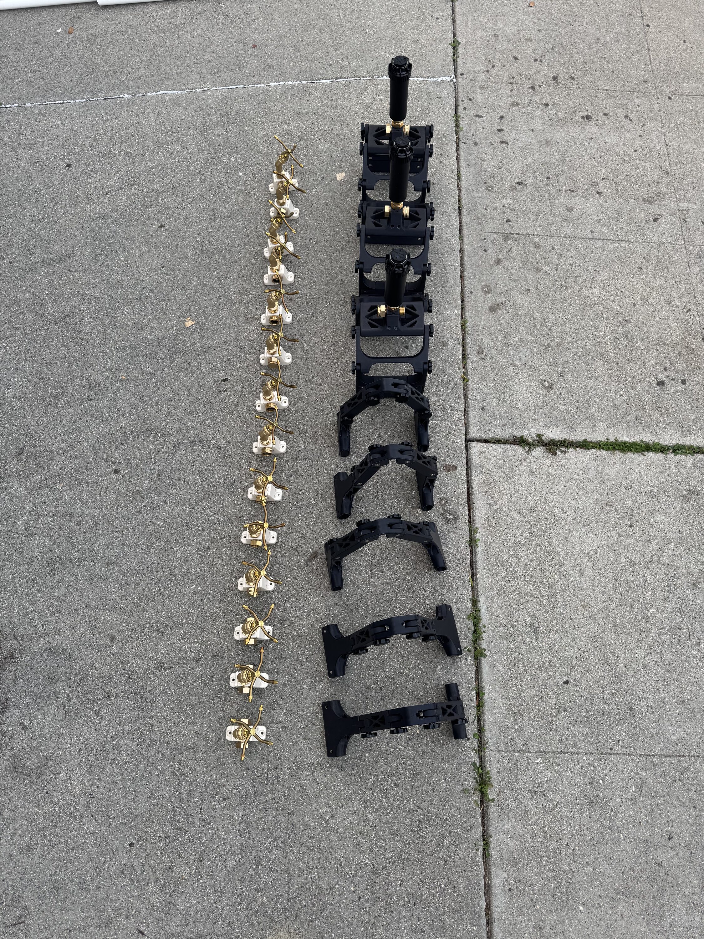 Wildfire sprinkler system components arranged for collaboration planning